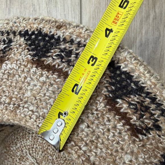 Vintage Peruvian Wool Handmade Sun Hat Wide Brim Patterned Boho Festival Unique - Picture 5 of 5